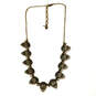 Designer Lucky Brand Gold-Tone Link Chain Black Stone Statement Necklace image number 3
