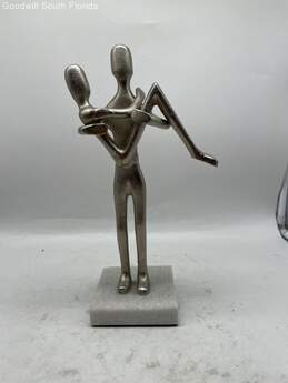 Silver-Tone Couple Sculpture