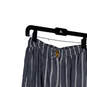 Womens Black White Striped Pockets Pleated Wide Leg Trouser Pants Size S/P image number 3
