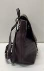 Kate Spade Rosie Maroon Pebbled Leather Flap Backpack Bag image number 4