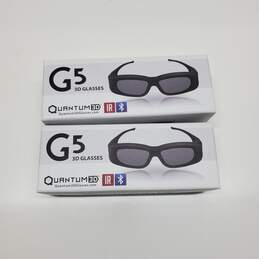 Set of 2 Universal 3D Glasses w/ Duo Synch Technology Infrared & Bluetooth