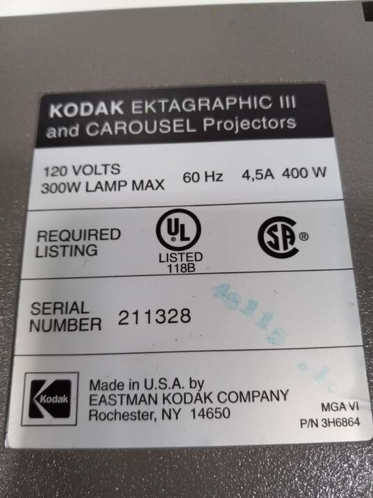 Vintage Kodak Ektagraphic III Slide Projector w/ Accessories image number 9