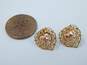 14K Two Tone Yellow & Rose Gold Heart Stud Earrings 1.8g image number 2