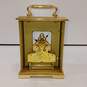 Howard Miller Gold Tone Gear Table Desk Clock Brass Carriage image number 4