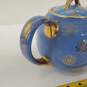 HALL 0.49GL 8 Cup USA Made Blue & Gold Ceramic Teapot image number 7