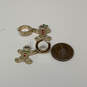 Designer Betsey Johnson Gold-Tone Rhinestone Gingerbread Huggie Earrings image number 2