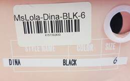 Miss Lola Dina Strap Heels Black Clear 6