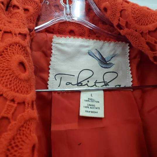 Anthropologie Tabitha Red Pea Coat Size Large image number 2