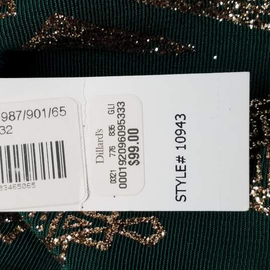 Jump Apparel Green Gold Glitter Polyester Midi Dress Womens Size 3/4 image number 3