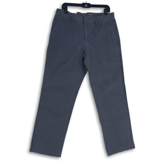 NWT Sonoma Womens Gray Slash Pocket Straight Fit Chino Pants Size 32X30 image number 1
