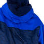 Boys Blue Long Sleeve Hooded Full-Zip Windbreaker Jacket Size XXL image number 4