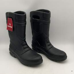 NWT Wolverine Mens Black Rubber Mid-Calf Pull-On Rain Boots Size 13 With Handles