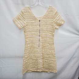 VTG 90's Louche WM's Ivory Summer Lace Cotton Polyester Midi Dress Size 10-S alternative image