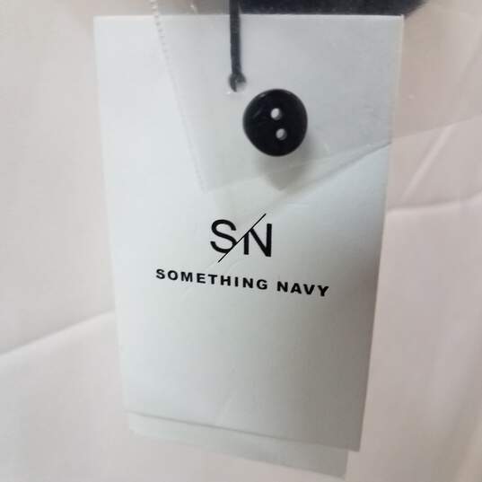 Something Navy Black Wrap LS Blouse Women's M image number 5