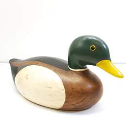 Duck Decoy Hand Painted Vintage  Ceramic Mallard Duck