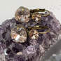 Designer Sorrelli Gold-Tone Lever Back Crystal Cut Stone Drop Earrings image number 1