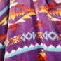NWT Womens Aztec Print Long Sleeve Kangaroo Pockets Full-Zip Hoodie Size XL image number 3