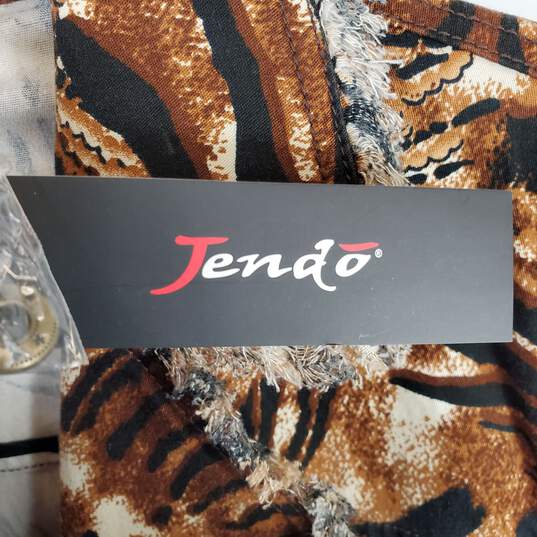 Jendo Women Brown Animal Print Jacket Sz 14 NWT image number 4