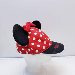 Disney Taiwan Hand Signed By Minnie Mouse Cotton Ears Polka Dot Hat Cap alternative image