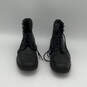 Mens Black Leather Round Toe High Top Lace-Up Combat Boots Size 10.5 image number 2