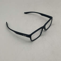 Mens Black Rectangle Full Frame Reading Eyeglasses With Black Case