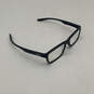 Mens Black Rectangle Full Frame Reading Eyeglasses With Black Case image number 1