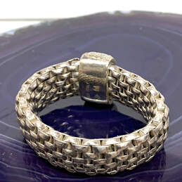 Designer Silpada 925 Sterling Silver Rhinestone Diamonique Band Ring alternative image