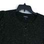 Express Womens Gold Black Knitted Long Sleeve Cropped Cardigan Sweater Size L image number 3