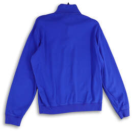 Womens Blue Long Sleeve 1/4 Zip Pockets Pullover Sweatshirt Size Medium alternative image