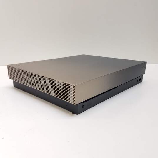 Microsoft Xbox One X Gold Rush Battlefield V Special Edition Console image number 5