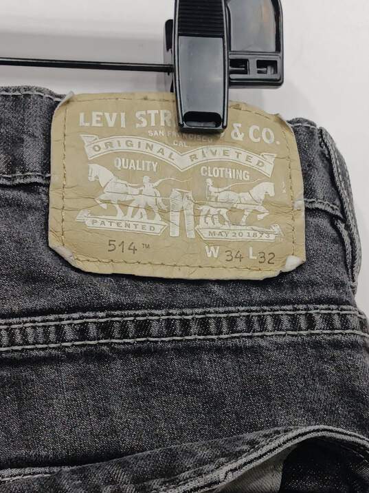 Levi's Men's 514 Black Jeans Size W34 x L32 image number 3