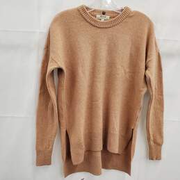 Madewell Women's Brown Cashmere High Low Sweater Size XS