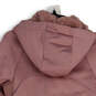 Womens Purple Long Sleeve Thumbhole Slash Pocket Full-Zip Hoodie Size S image number 4