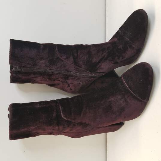 Kendall & Kylie Velvet Purple Boots Women's Size 6.5 image number 3