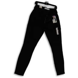 NWT Womens Black Dark Wash Denim Stretch Mid Rise Skinny Leg Jeans Size 12