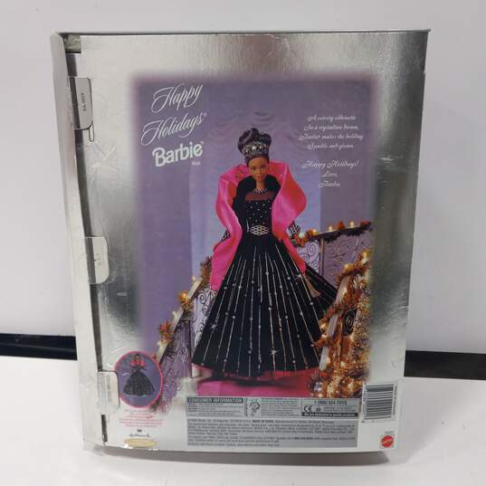 Mattel 1998 Happy Holidays Barbie Doll In Incomplete Open Box image number 5