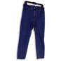Womens Blue Medium Wash Pockets Regular Fit Denim Tapered Jeans Size 12 image number 1