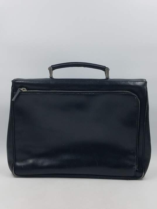 Authentic Prada Black Leather Briefcase image number 2