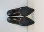 Via Spiga Black Leather Pump Buckle Detail Point Toe Heel Womens Size 8 M image number 5