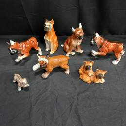 Bundle of Assorted Ceramic Dog Figurines