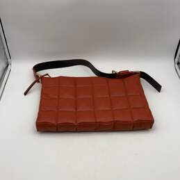 All Saints Womens Orange Leather Inner Pockets Adjustable Strap Shoulder Bag alternative image