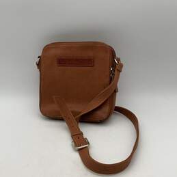 Fossil Womens Brown Leather Adjustable Strap Outer Zip Pocket Crossbody Bag alternative image