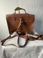 Ecosusi Brown Leather Briefcase/Backpack image number 2