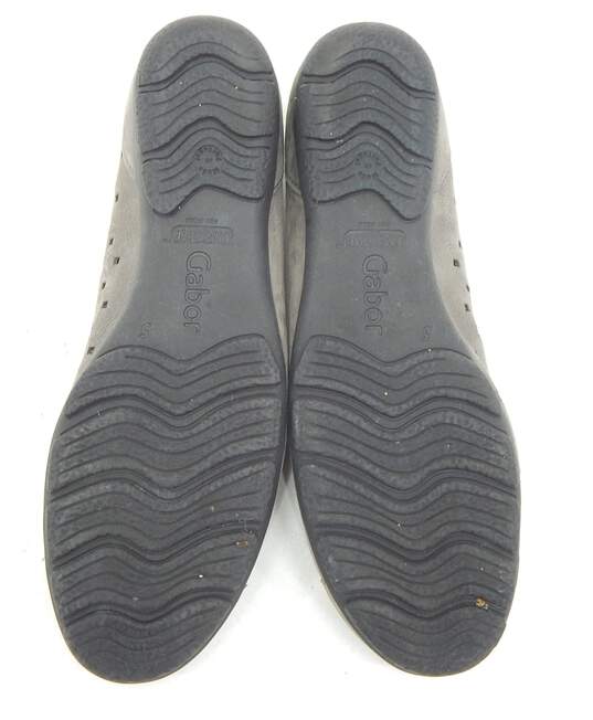 Women's Gabor Hovercraft Flats Gray Suede Cutout Shoes Slip On SZ. 7 image number 5