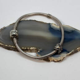 Designer Pandora 925 Sterling Silver Barrel Clasp Snake Chain Bracelet alternative image