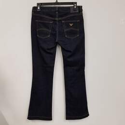 Womens Black J02 Cassia Cotton Blend Dark Wash Pockets Flared Jeans Size 28 alternative image