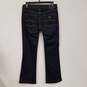 Womens Black J02 Cassia Cotton Blend Dark Wash Pockets Flared Jeans Size 28 image number 2