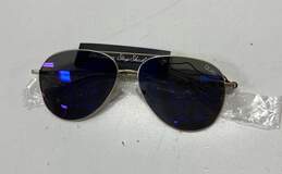 Quay Australia 148 Still Standing Sunglasses Polarized Lens Gold Blue One Size alternative image
