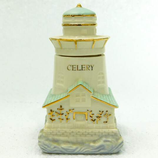 2002 Lenox Lighthouse Seaside Spice Jar Fine Ivory China Celery image number 1