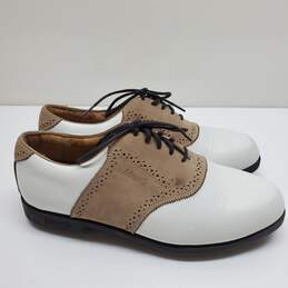 Ashworth AM 0211 Leather White/Brown Golf Shoes Men's Size 10, Used alternative image